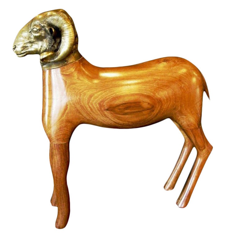Bronze Headed Wooden Ram