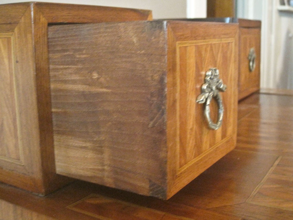 FRENCH INLAID TAMBOUR PULL OUT DESK 2