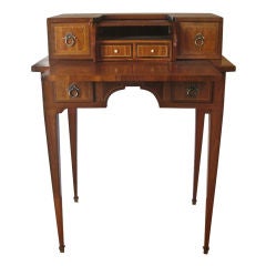 FRENCH INLAID TAMBOUR PULL OUT DESK