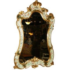 Vintage Itallian Hand Painted Mirror by Patina