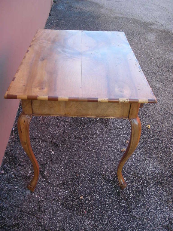 Swiss Louis XV  Inlaid Writing Table