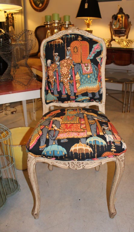 Italian Pair Louis XV Style Side Chairs