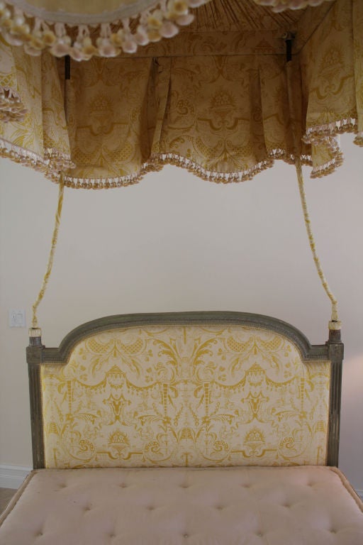 Carved Louis XVI Style Canopy Bed