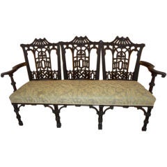 Antique Chippendale three seat Settee