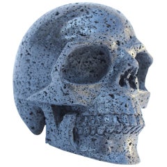 Hand Carved Lava Stone Skull