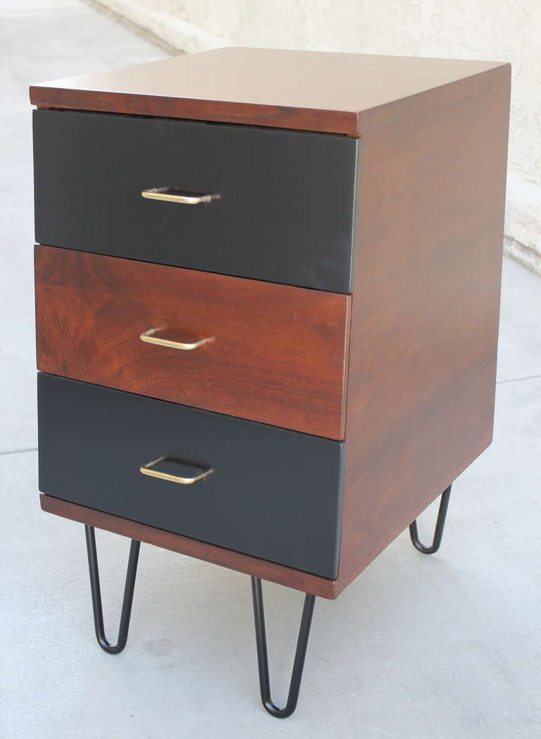 Pair of 1950s Hairpin Leg  Cabinets In Excellent Condition In Los Angeles, CA