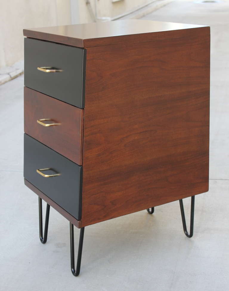 Pair of Hairpin Leg Cabinets.   1950s  
Restored.