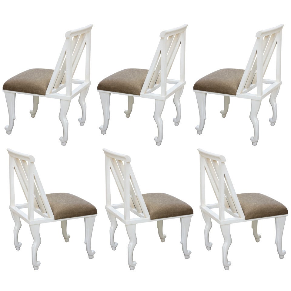 Set of Six Thebes Style Dining Chairs