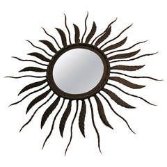 Hand-Forged Iron Mirror with Original Mirror 6