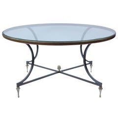 French Iron and Brass Cocktail Table 9