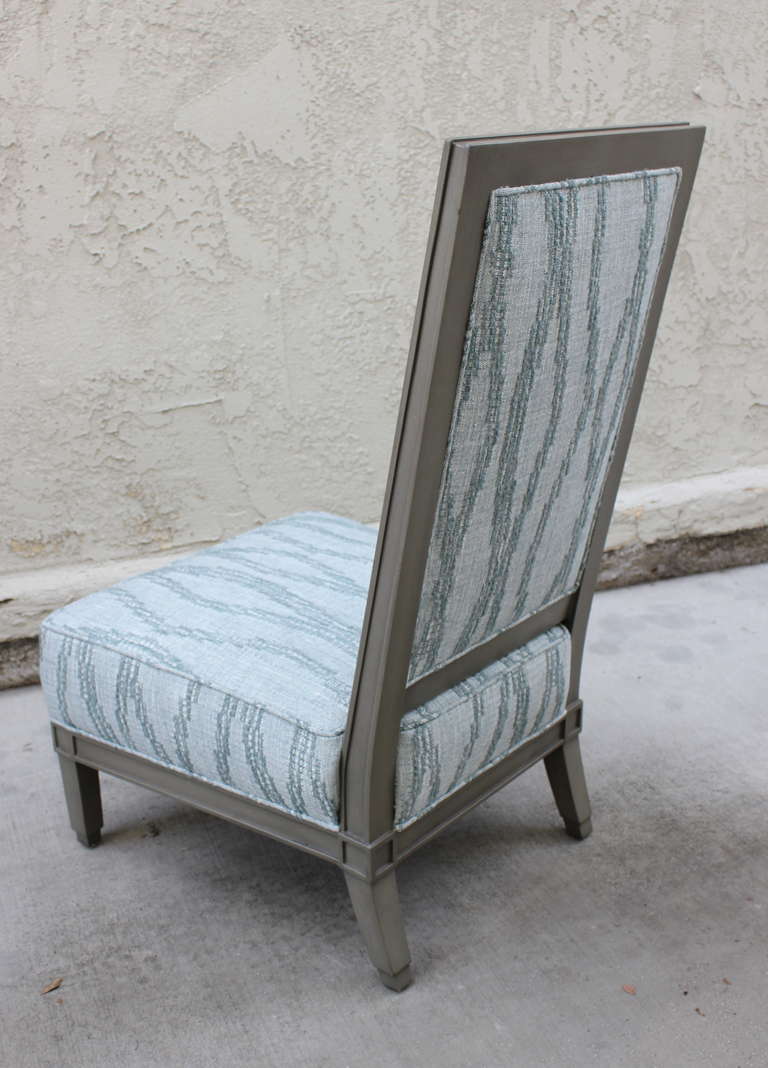 Slipper Chair in the manner of Jean Michel Frank In Excellent Condition For Sale In Los Angeles, CA