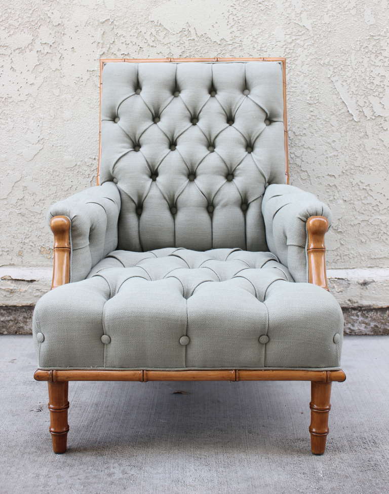 Tufted Arm Chair In Excellent Condition In Los Angeles, CA
