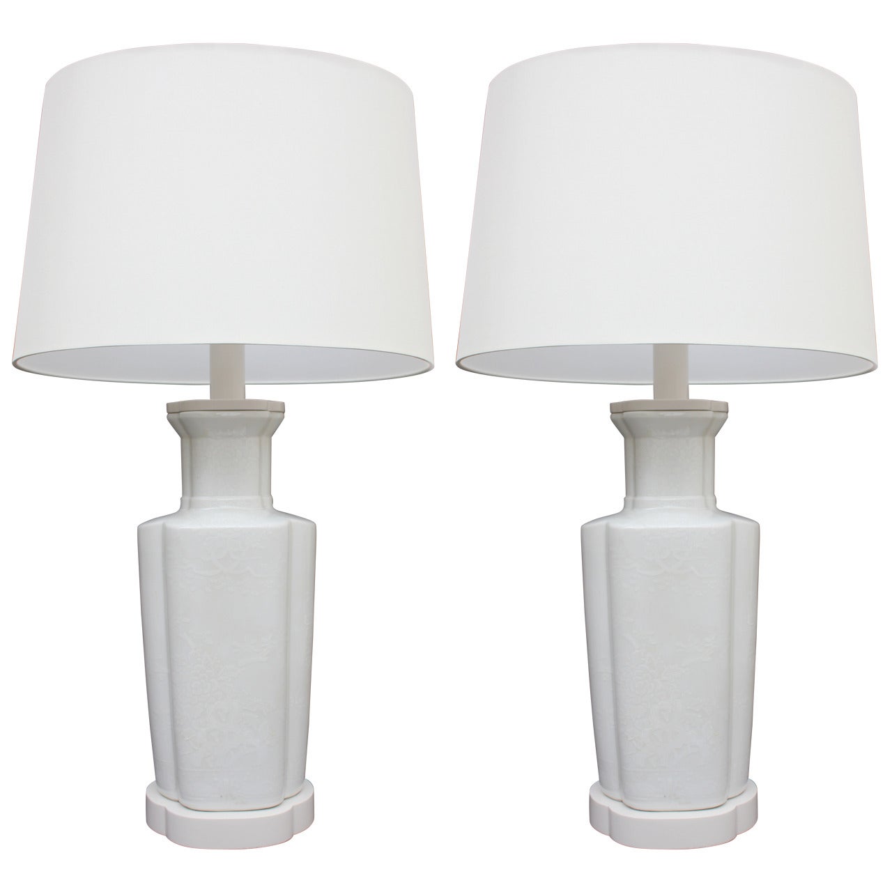 Pair of Blanc de Chine Table Lamps