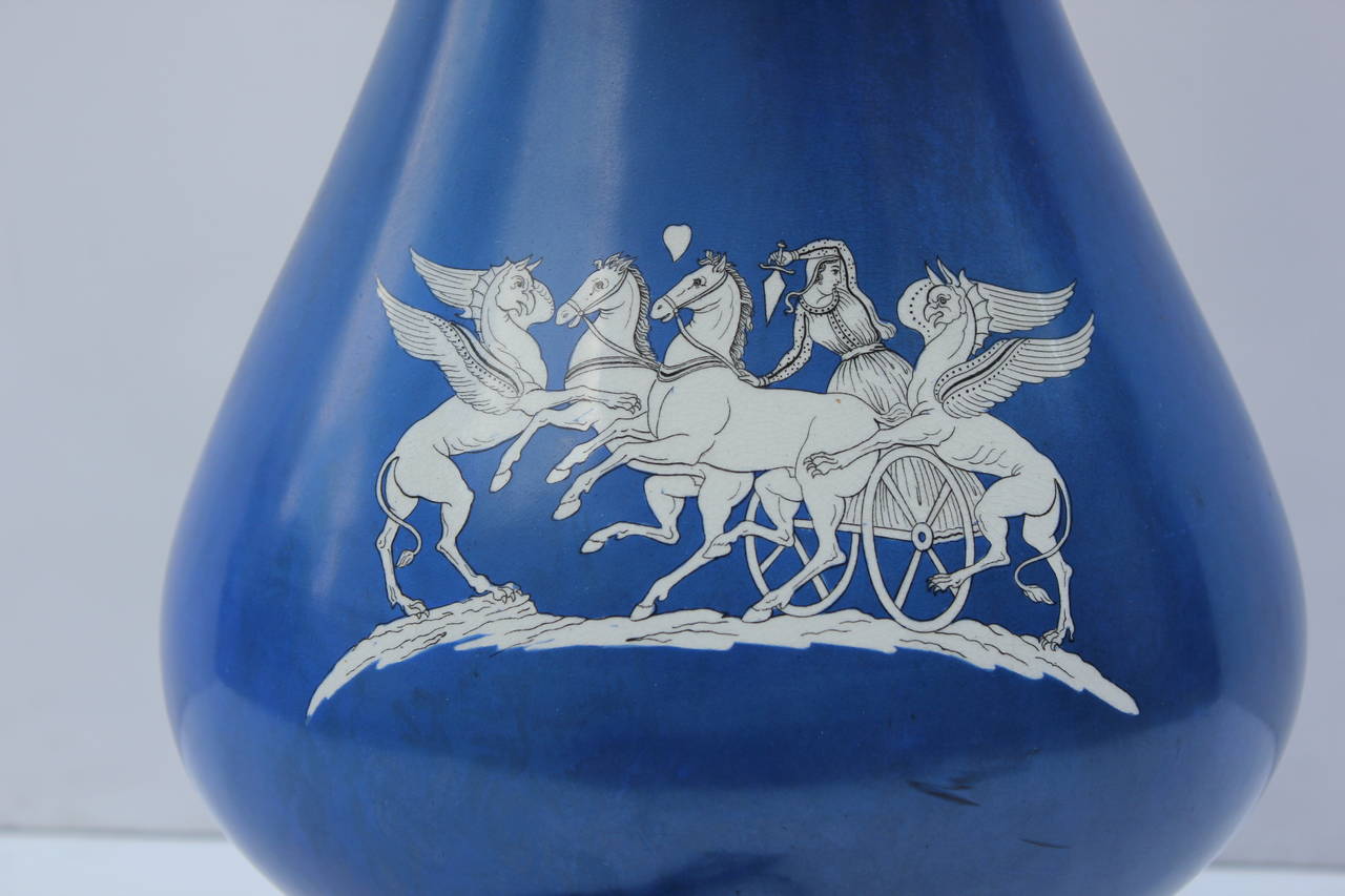 Mid-20th Century Italian Porcelain Surrealist Lamp For Sale