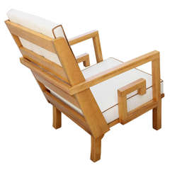 French Greek Key Lounge Chair