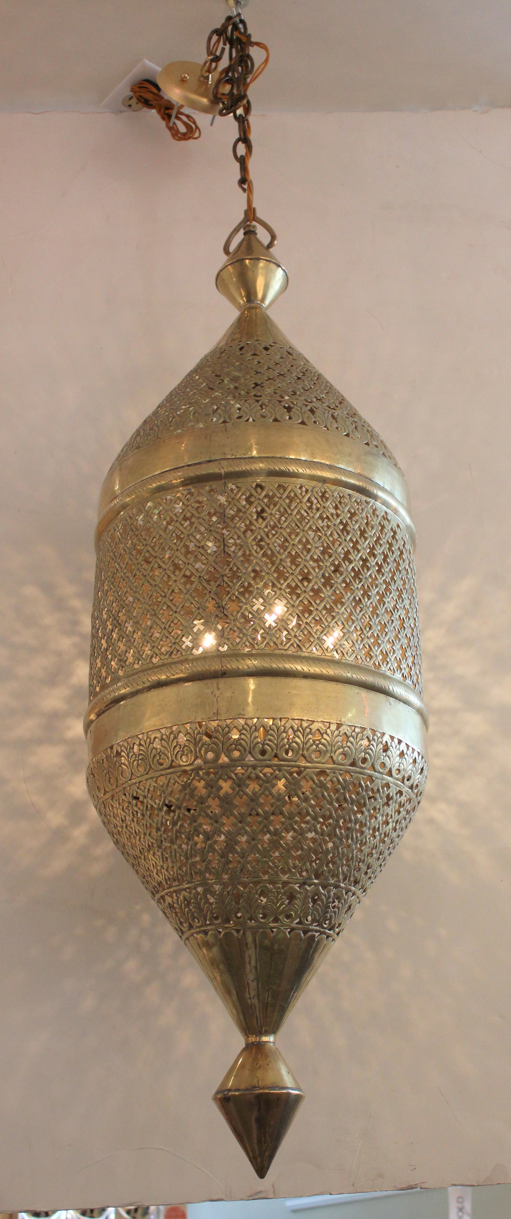 Large 4 Foot Brass Moroccan Lantern