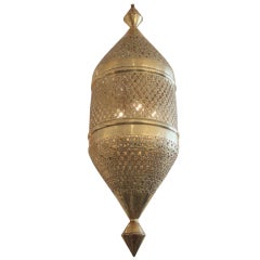 Retro Large 4 Foot Brass Moroccan Lantern