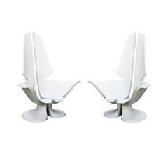 Rare Pair of Arturo Pani Fiberglass Chairs