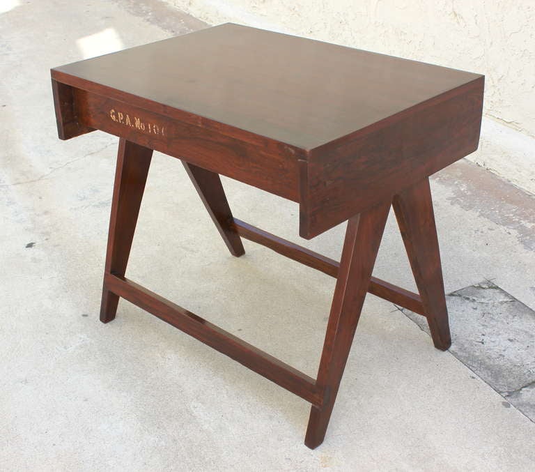 Pierre Jeanneret Chandigarh Student Desk In Good Condition In Los Angeles, CA