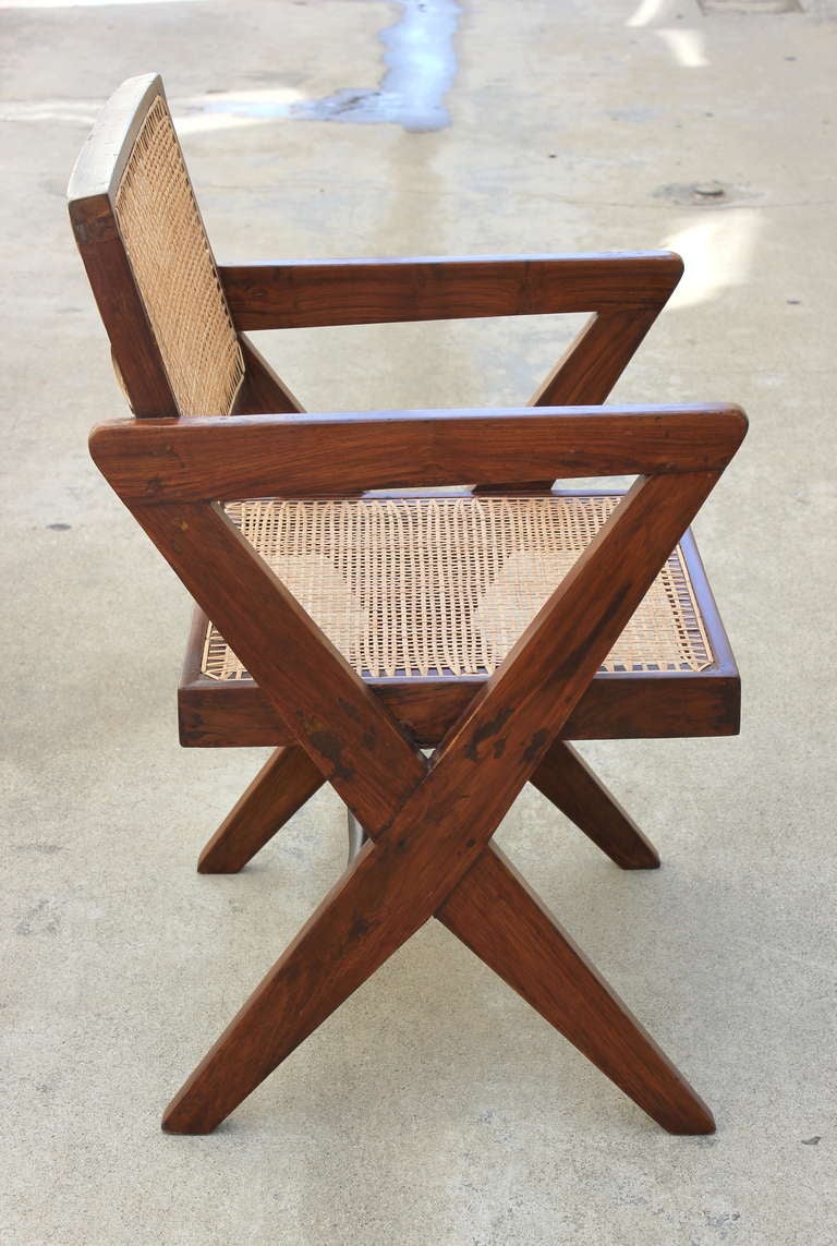 Pair of Pierre Jeanneret Armchairs In Excellent Condition In Los Angeles, CA