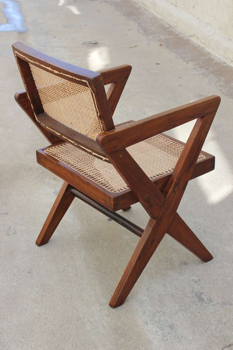 Mid-20th Century Pair of Pierre Jeanneret Armchairs