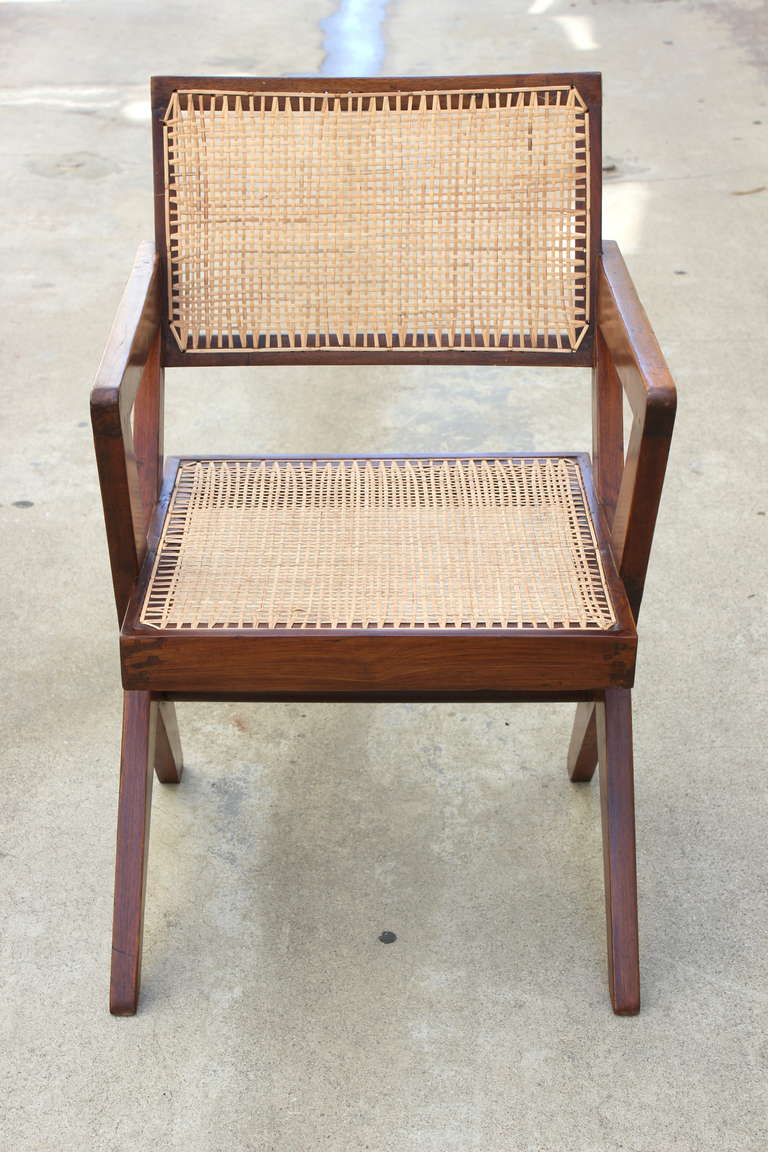 Indian Pair of Pierre Jeanneret Armchairs