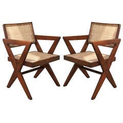 Pair of Pierre Jeanneret Armchairs