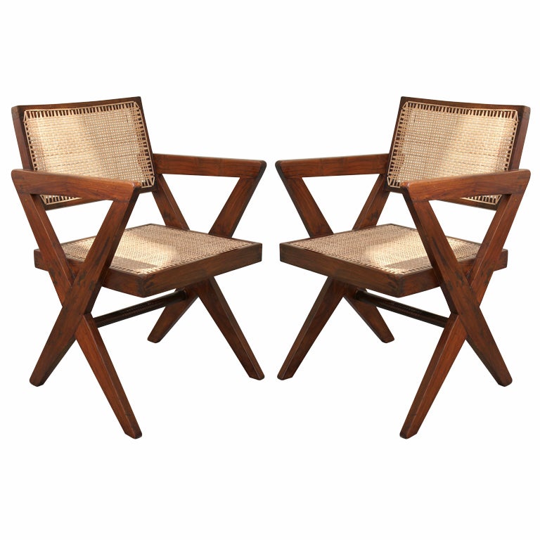 Pair of Pierre Jeanneret Armchairs