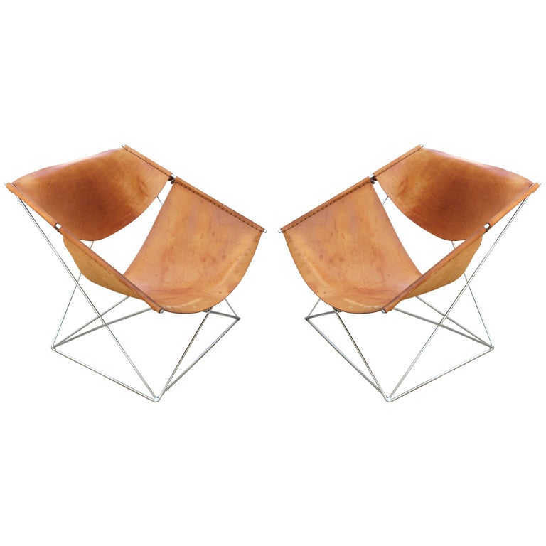 Pair of Pierre Paulin Butterfly Chairs