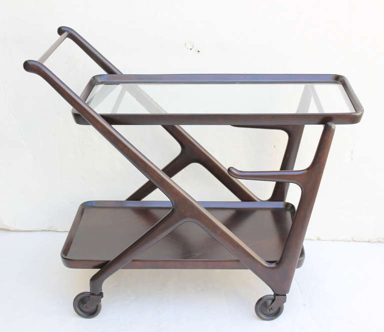 Mid-20th Century Cesare Lacca Italian Moderne  Bar Cart For Sale