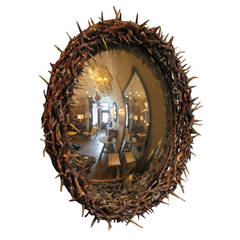 Large Onik Agaronyan Convex Crown of Thorns Mirror