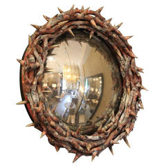 Onik Agaronyan Brass Crown of Thorns Convex Mirror