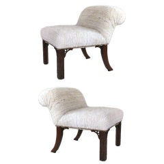 Pair of William "Billy" Haines Chippendale Elbow Chairs