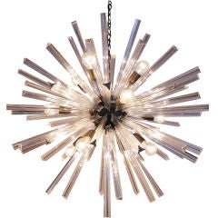 Pair of Large  Venini Crystal Chandeliers