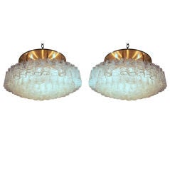 Pair of Doria Crystal Ceiling Mount Chandeliers 12