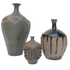 Collection of Three  Pottery  Shack Studio Vases