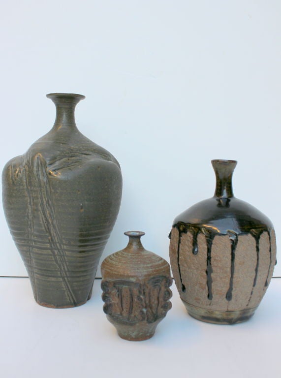 Mid-20th Century Collection of Three  Pottery  Shack Studio Vases