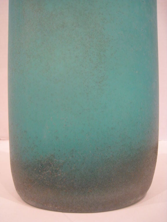 Italian Gino Cendedese Scavo Glass Vase