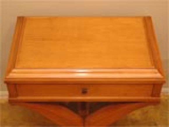 Pair of French X Base Tables with Drawer 1