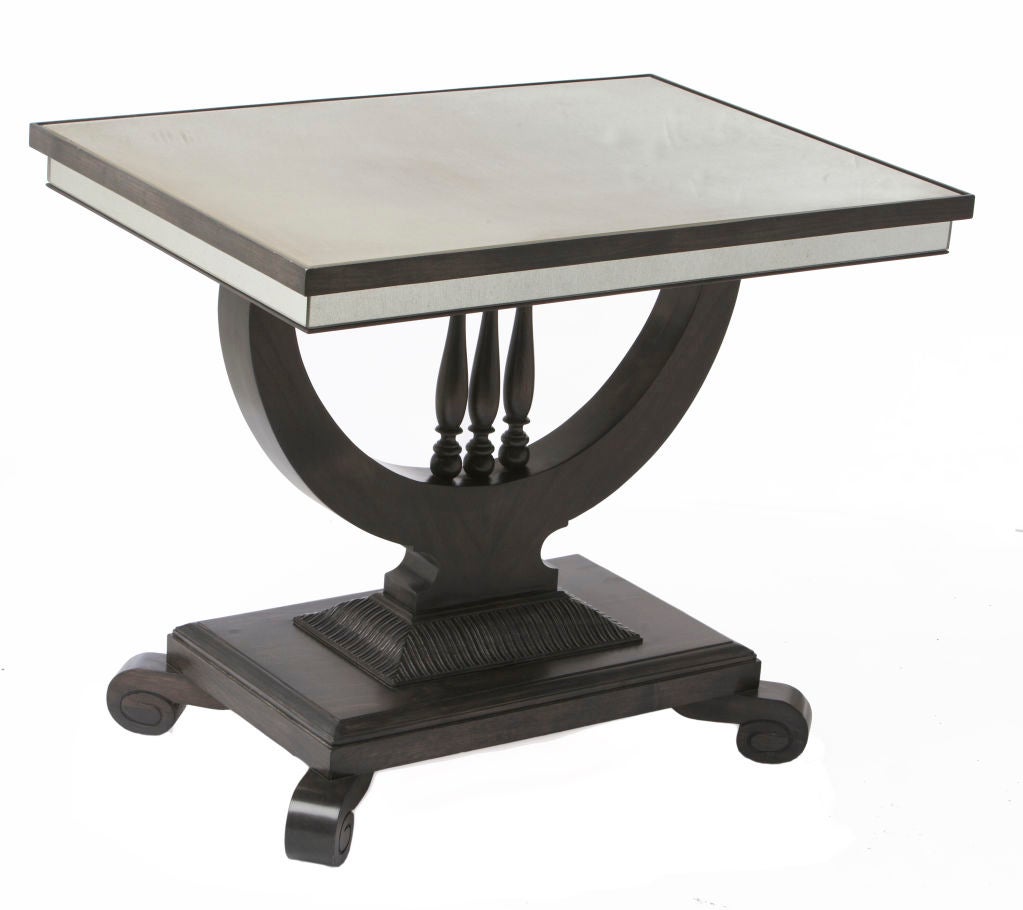 Downtown Classics Collection Lyre Table In Excellent Condition For Sale In Los Angeles, CA