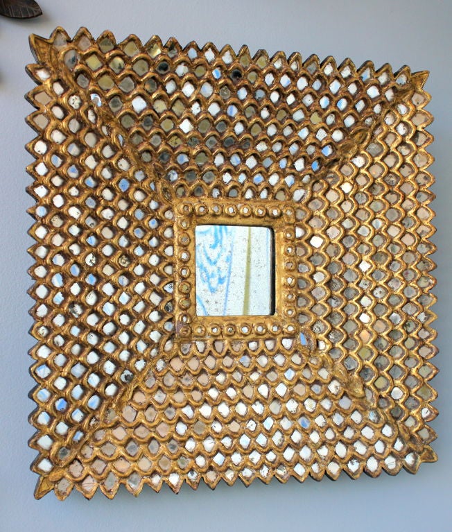 Mid-20th Century Gilt Mirror from Argentina