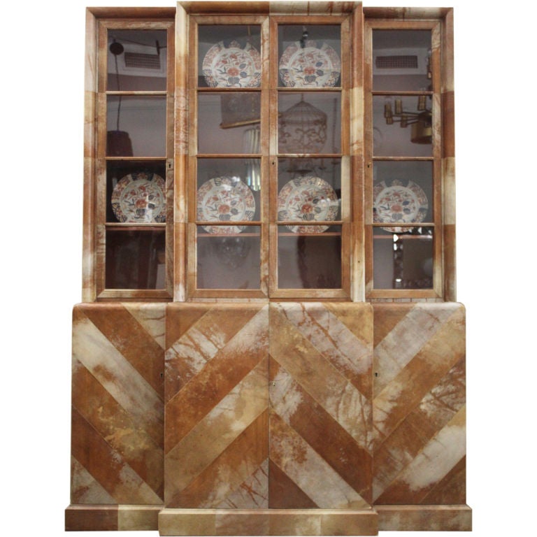 Samuel Marx Parchment Cabinet For Sale