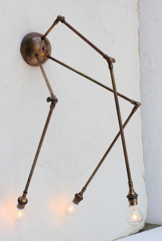 Brass Downtown Classics Collection Daddy Long Legs Sconce For Sale