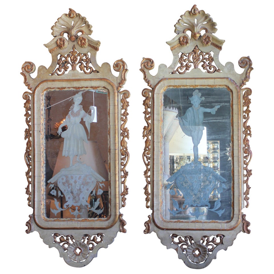 Pair of Venetian Mirrors