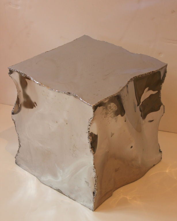 Custom Chrome Brutal Cube Table.   1970s