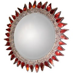 Vintage Line Vautrin Mirror "Soleil A Pointes N 1"