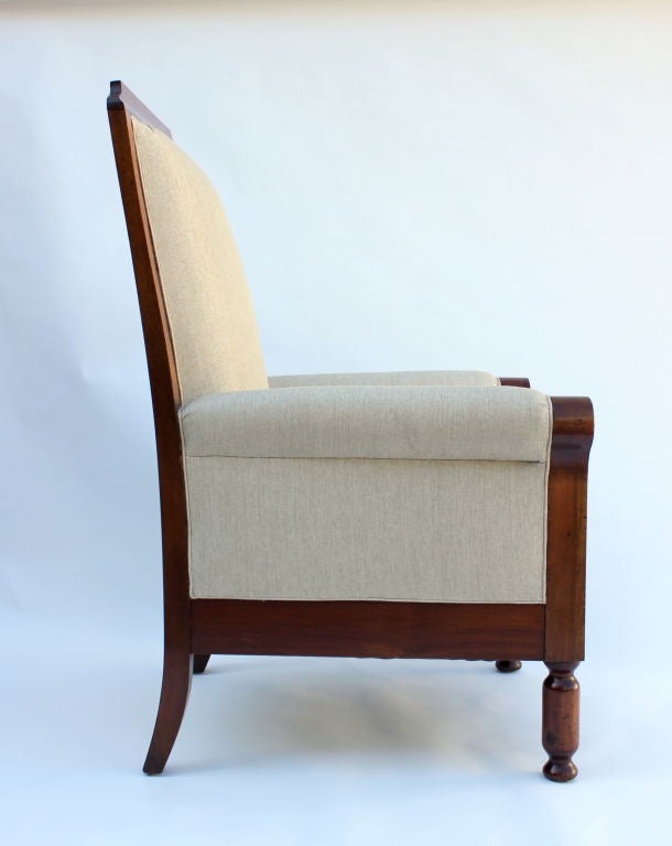 Mahogany Large English Regency Armchair For Sale