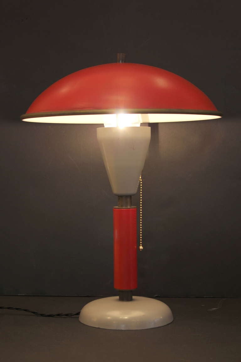 1940s Desk Lamp original paint.  Newly rewired.