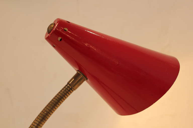 Mid-20th Century Italian Goose Neck Desk Lamp