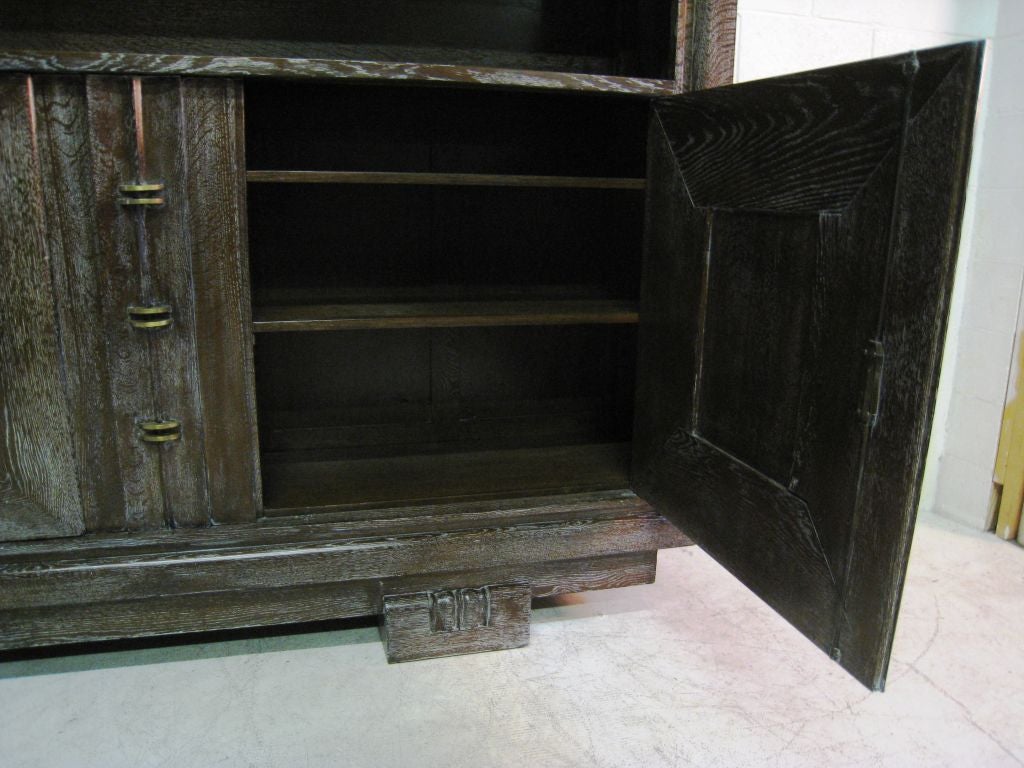 Charles Dudouyt, French Oak Cabinet In Excellent Condition For Sale In Los Angeles, CA